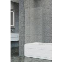 Living and Home Tempered Glass Bath Shower Screen in Silver
