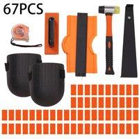 Living and Home 67Pcs Laminate Wood Flooring Installation Kit in Orange
