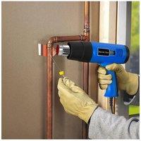 Living and Home 2000W Adjustable Hot Air Gun with Digital Display Screen in Blue