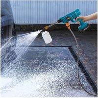 Living and Home 2 Batteries 18.5V Portable Cordless Handheld High-Pressure Washer in Blue
