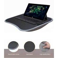 Living and Home Portable Laptop Lap Desk With Soft Cushion for Home & Office in Black