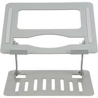 Living and Home Foldable Aluminium Laptop Stand with Dual Axis Design in Silver