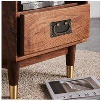 Living and Home 4Pcs Zinc Alloy Drop-Down Pull Handles for Cabinets & Bedside Tables Drawers in Brown