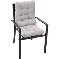 Living and Home 2 Pcs Outdoor Garden Chair Cushion Dining Chair Pad in Grey