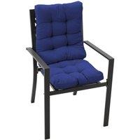 Living and Home 2 Pcs Outdoor Garden Chair Cushion Dining Chair Pad in Navy