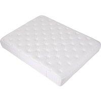 Living and Home Luxury UK Fire - Resistant Mattress with Memory Foam, Latex & Pocket Springs in White | Size: Small Single