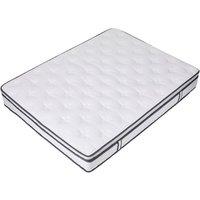 Living and Home 11Inch Mattress Wavy Foam Pocket Spring Hybrid Mattress in White | Size: Double
