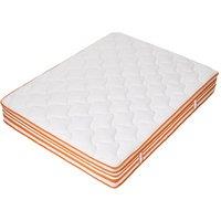 Living and Home Orange - Trim Mattress with Soft Wave Foam & Reinforced Springs in White | Size: Single