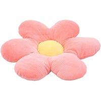 Living and Home 40cm Cute Daisy Throw Pillow Plush Cushions Flower Floor Cushions in Pink | Size: 40cm x 40cm