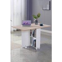 Living and Home Multipurpose Folding Dining Table with 2 Drawers in White