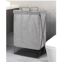 Living and Home Large Laundry Foldable Storage Basket in Grey