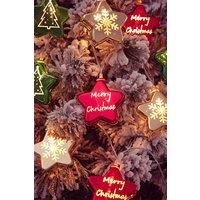 Living and Home Star String Lights Christmas Tree Decoration in Green