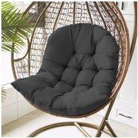 Living and Home 108 x 80cm Thick Hanging Egg Swing Chair Cushion in Black