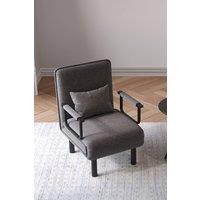 Living and Home 3-in-1 Lounge and Sofa Bed with Pillow in Grey