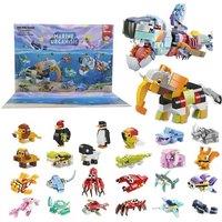 Living and Home Christmas Advent Calendar 24Pcs Children's Block Playset