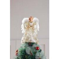Living and Home Angel Decoration Christmas Tree Topper in Yellow