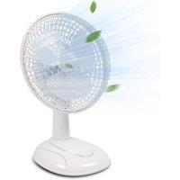 Living and Home 6 inch Mini Table Fan, 15W, White