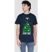 Star Trek The Original Series Christmas Tree T-Shirt, Navy | Size: 5X-Large