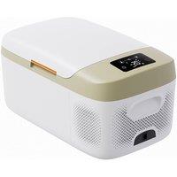 Living and Home 16L Car Fridge 45W Car Mini Fridge Car Refrigerator Portable Camping Fridge Freezer with Display Screen Green