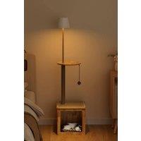 Living and Home 2-in-1 Cat Climbing Frame Floor Lamp in Natural