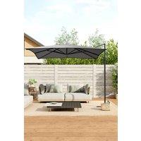 Living and Home Outdoor Garden 2.5M Cantilever Parasol in Dark Grey