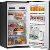 Living and Home 93L Muti-layer Fridge with 3 Removable Glass Shelf, Cooler Box, Reversible Door Hinge in Black