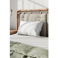 Living and Home Medium Support Shredded Memory Foam Pillow with Removable Washable Bamboo Fiber Honeycomb Pattern Cover, 66cm L x 48cm W in White