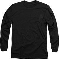 Star Trek Darkness Command Logo Long Sleeve T-Shirt, Black | Size: Medium