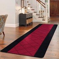 Smart Living Carmela Heavy Duty Machine Washable Hallway Kitchen Non Slip Door Mat in Red | Size: 50cm x 80cm