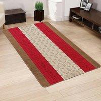Smart Living Heavy Duty Machine Washable Hallway Kitchen Non Slip Door Mat in Light Brown | Size: 50cm x 80cm