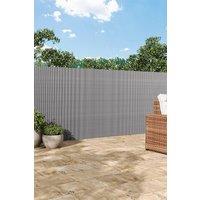 Living and Home Outdoor Sunshade Privacy Fence Screen Panels in Light Grey | Size: Medium