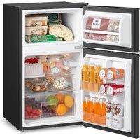 Living and Home 87L 2-Section Fridge Freezer Refrigerator with Light, Removable Shelves,Drawer, Adjustable Thermostat in Black