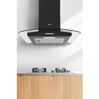 Living and Home 60cm Chimney Cooker Range Hood Kitchen Extractor with 3-Speed Modes in Black