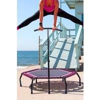 Living and Home 48in Bungee Cords Hexagonal Pink Trampoline with Adjustable T-Bar Handle