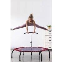 Living and Home 48in Bungee Cords Hexagonal Red Trampoline with Adjustable T-Bar Handle