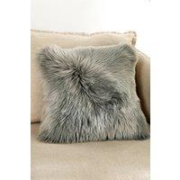 Living and Home 45*45cm Fluffy Faux Wool Grey Cushion Cover