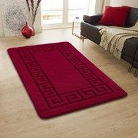 Smart Living Plain Heavy Duty Machine Washable Hallway Kitchen Non Slip Door Mat in Red | Size: 50cm x 80cm
