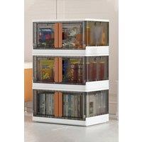Living and Home Stackable Foldable 3-Tier Storage Box Wardrobe 65*40*108 CM in White