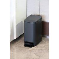 Living and Home 6L Stainless Steel Trash Bin Inner Bucket with Soft-Close Foot Pedal in Black