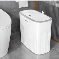 Living and Home 8L Press-to-Open Corner Hanging Trash Bin in White