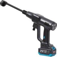 Living and Home Electric Handheld Cordless Pressure Washer with with 2 Batteries in Black