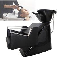 Living and Home Salon Barber Shampoo Bowls Chair in Black