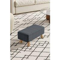 Living and Home 57cm W Dark Grey Rectangular Tofu-shaped Footstool