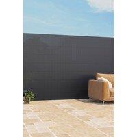 Living and Home 2*3M Dark Grey PVC Privacy Decorative Fences - PVC Waterproof Privacy Screen for Balcony, Yard, Patio, Garden