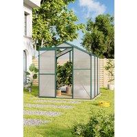 Living and Home 6 x 6 ft Polycarbonate Garden Greenhouse, Large Walk-in Greenhouse in Clear