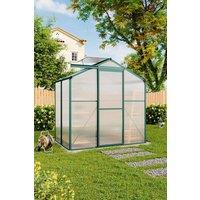 Living and Home 6 x 4 ft Polycarbonate Garden Greenhouse, Large Walk-in Greenhouse in Clear