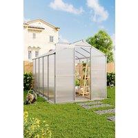 Living and Home Aluminium Hobby Greenhouse with Window Opening in Clear