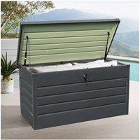 Living and Home Outdoor Lockable Garden Storage Box for Tools in Black