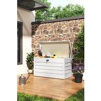 Living and Home Outdoor Garden Lockable Storage Box for Tools in White
