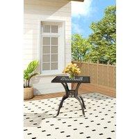 Living and Home Square Aluminum Outdoor Garden Dining Table in Black